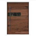 Elegant pivot entry wooden door design with door glass